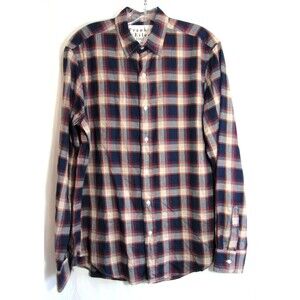 Frank & Eileen Finbar Blue Plaid Flannel Long Sleeve Shirt Size XS NWOT